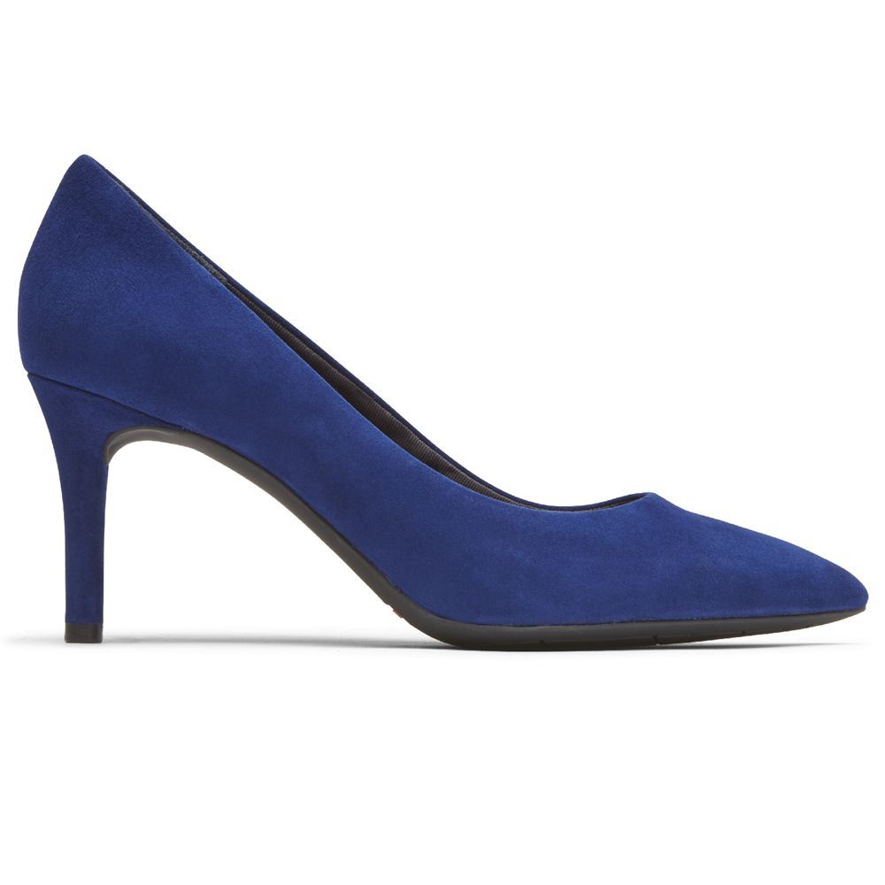 Rockport Canada Total Motion 75Mm Pointed Toe Heel - Womens Pumps Blue (FTG274510)